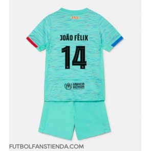 Barcelona Joao Felix #14 Tercera Equipación Niños 2023-24 Manga Corta (+ Pantalones cortos)